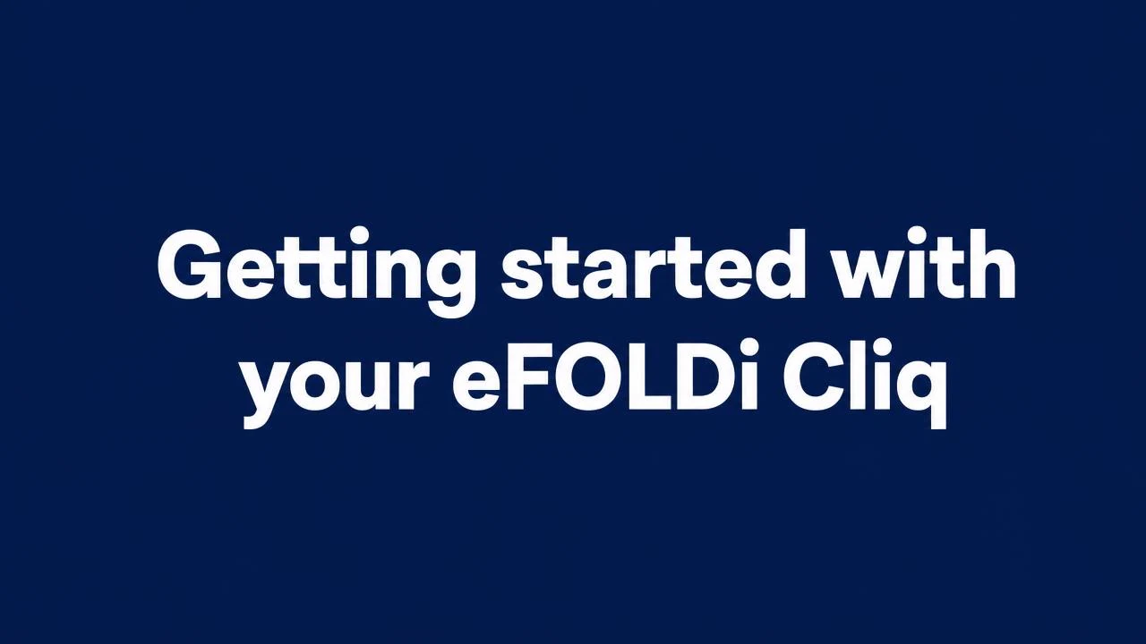 eFOLDi Cliq Quick Start Video